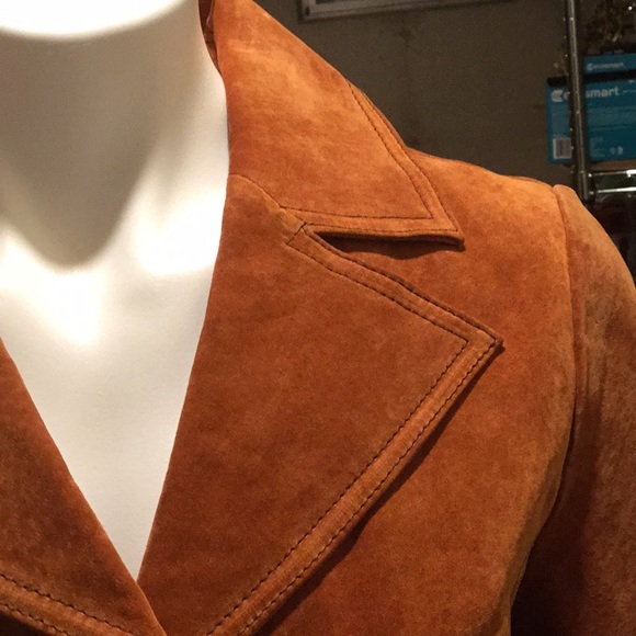 COPY - Burnt Orange Leather Jacket - Picture 6 of 8